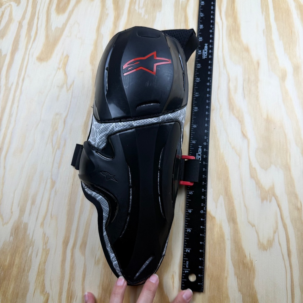 Alpinestars Vapor Pro Knee Protector Guards Black Red S-M Motocross MTB 84153 - Picture 6 of 6